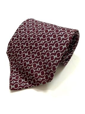 Vintage Paolo Gucci silk Tie in Horsebit Print